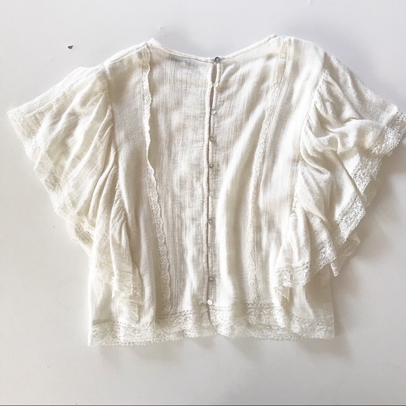 OFFERS WELCOME
ZARA Boho Muslin Lace & Beads Cream Top - Picture 9 of 16